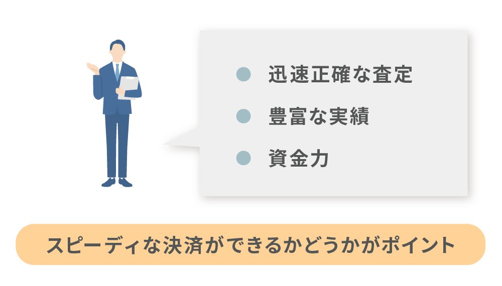 現金化までのスケジュールが希望に合うか